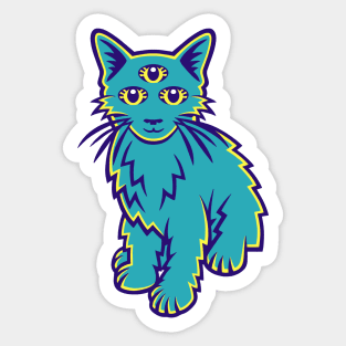 Triclops Kitten Sticker